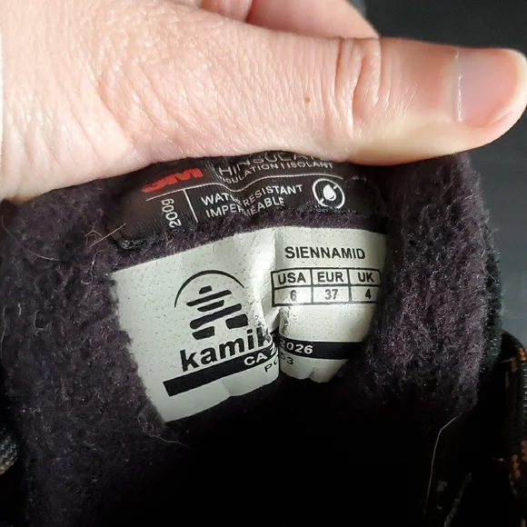 Kamik Women's Black Winter Vegan Water Resistant Boots with Stitching Size 6 - Picture 8 of 13